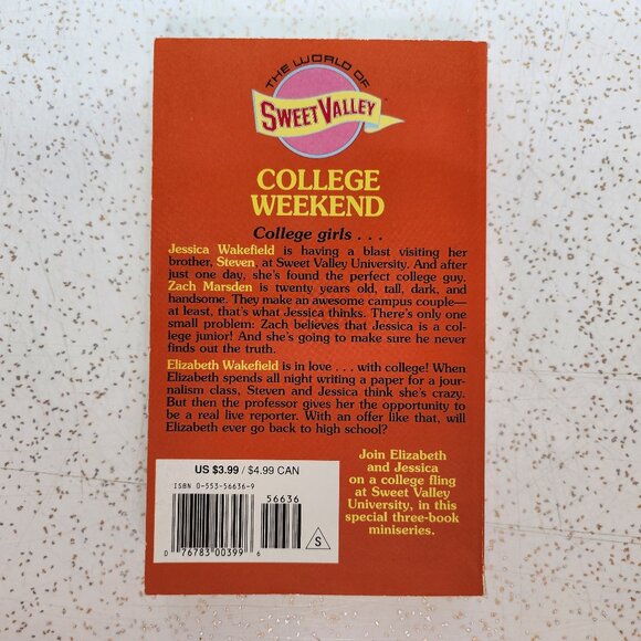 Sweet Valley High #118 College Weekend - Picture 2 of 5